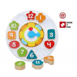 RELOJ ROMPECABEZAS DE MADERA INFANTIL