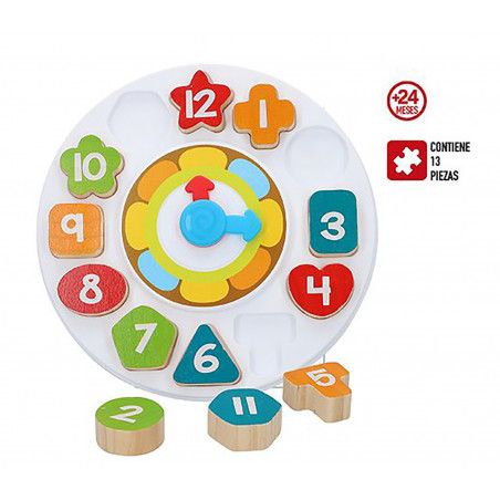 RELOJ ROMPECABEZAS DE MADERA INFANTIL