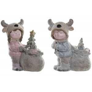 FIGURA NAVIDEÑA NIÑOS SACO REGALOS ORIGINAL 31X20X38CM