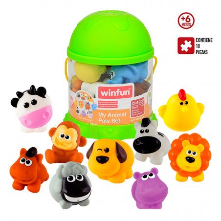 SET DE 10 ANIMALES DE JUGUETE INFANTIL ANGY