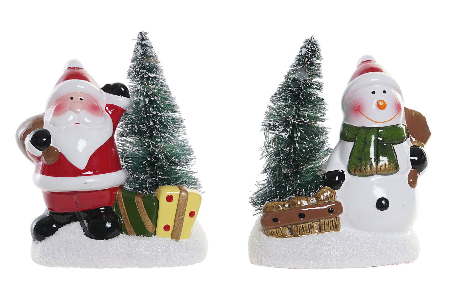 FIGURA NAVIDEÑA SANTA CON LED ORIGINAL 9,5X6X11,5CM