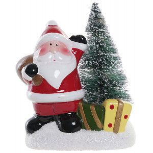 FIGURA NAVIDEÑA SANTA CON LED ORIGINAL 9,5X6X11,5CM