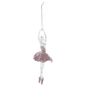 DECORACION COLGANTE ACRÍLICO BAILARINA BRILLANTINA 8X6X17,5CM