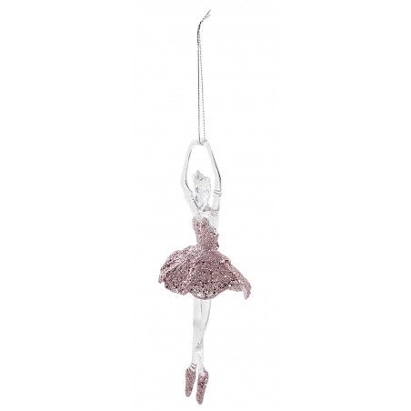 DECORACION COLGANTE ACRÍLICO BAILARINA BRILLANTINA 8X6X17,5CM