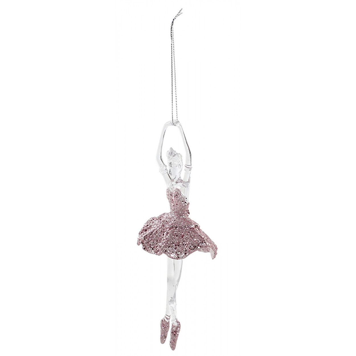 DECORACION COLGANTE ACRÍLICO BAILARINA BRILLANTINA 8X6X17,5CM