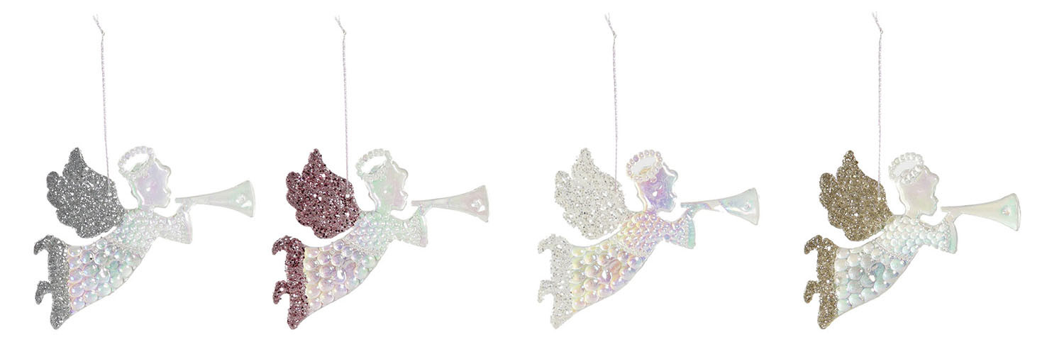 DECORACION COLGANTE ACRÍLICO ÁNGELES BRILLANTINA 12,5X0,5X9CM