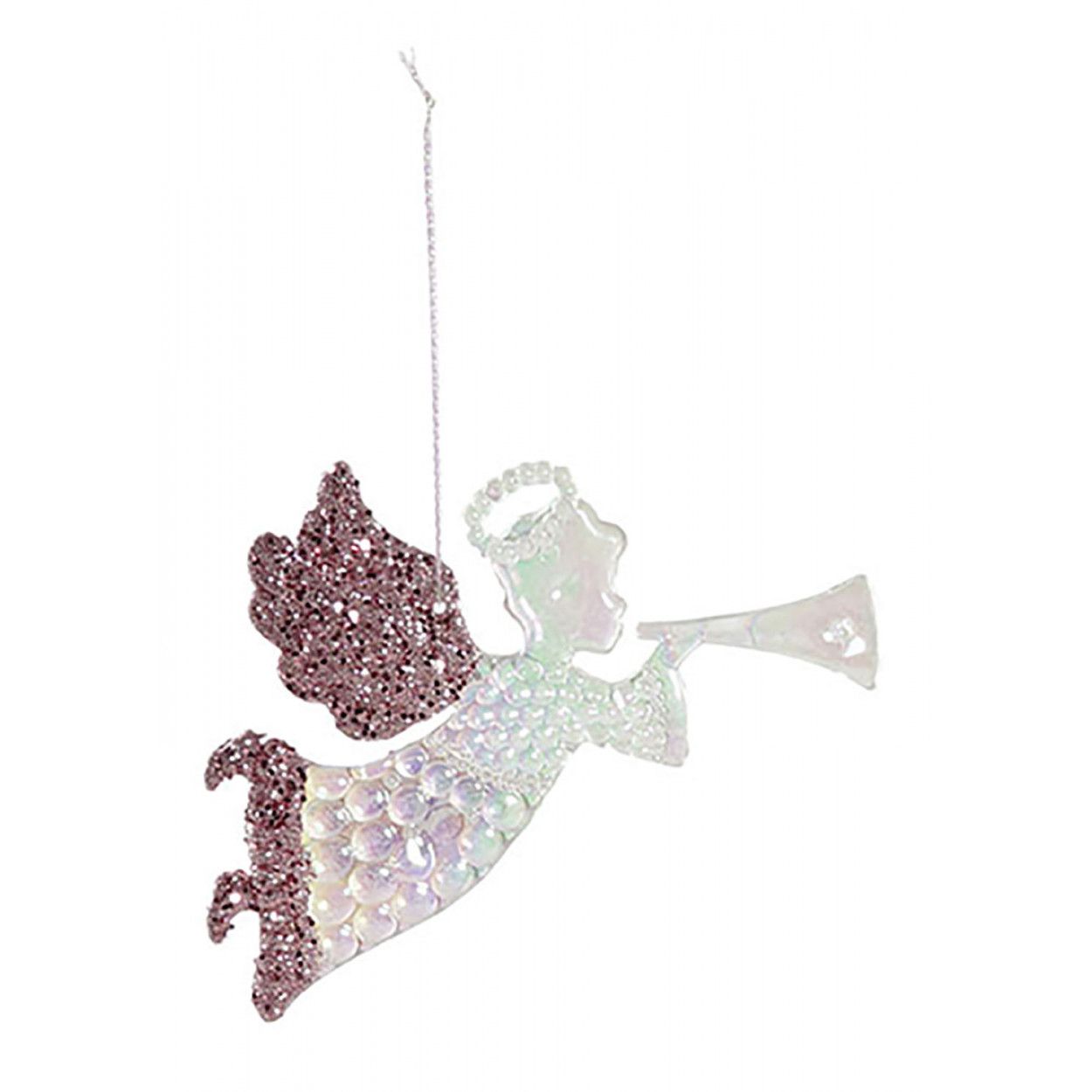DECORACION COLGANTE ACRÍLICO ÁNGELES BRILLANTINA 12,5X0,5X9CM
