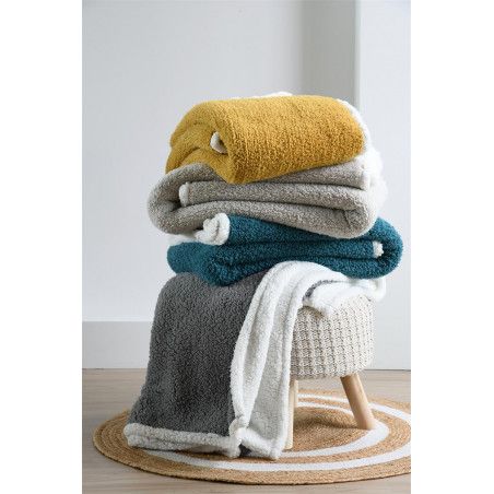 MANTA SOFÁ INVIERNO SOFÍA AZUL 130 X 160CM