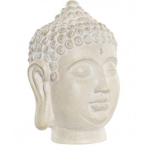 CABEZA BUDA DECORATIVA DE RESINA 18X19X26