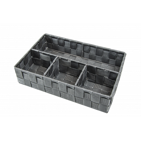 CESTA DE ALMACENAJE GRIS 4 COMPARTIMENTOS
