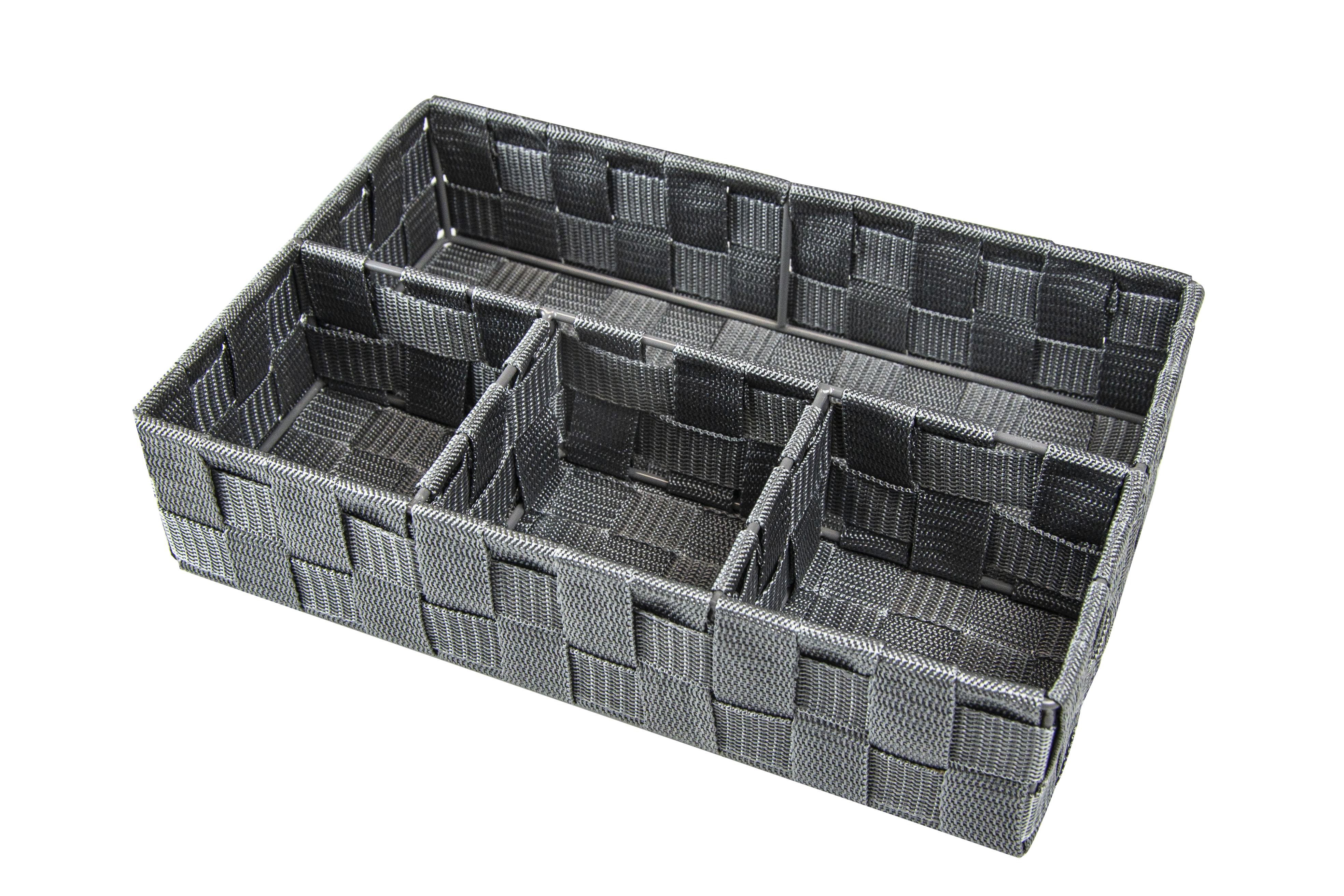 CESTA DE ALMACENAJE GRIS 4 COMPARTIMENTOS