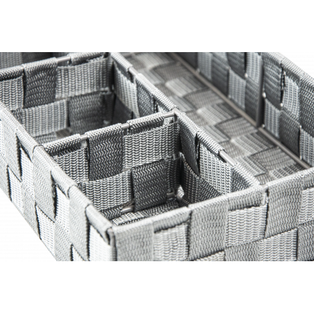 CESTA DE ALMACENAJE GRIS 4 COMPARTIMENTOS