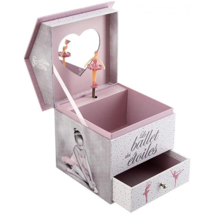 JOYERO MUSICAL INFANTIL BAILARINA FANTASIA 14,3X14,2X16CM