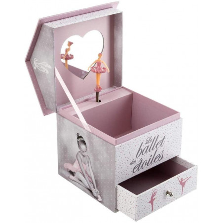 JOYERO MUSICAL INFANTIL BAILARINA FANTASIA 14,3X14,2X16CM