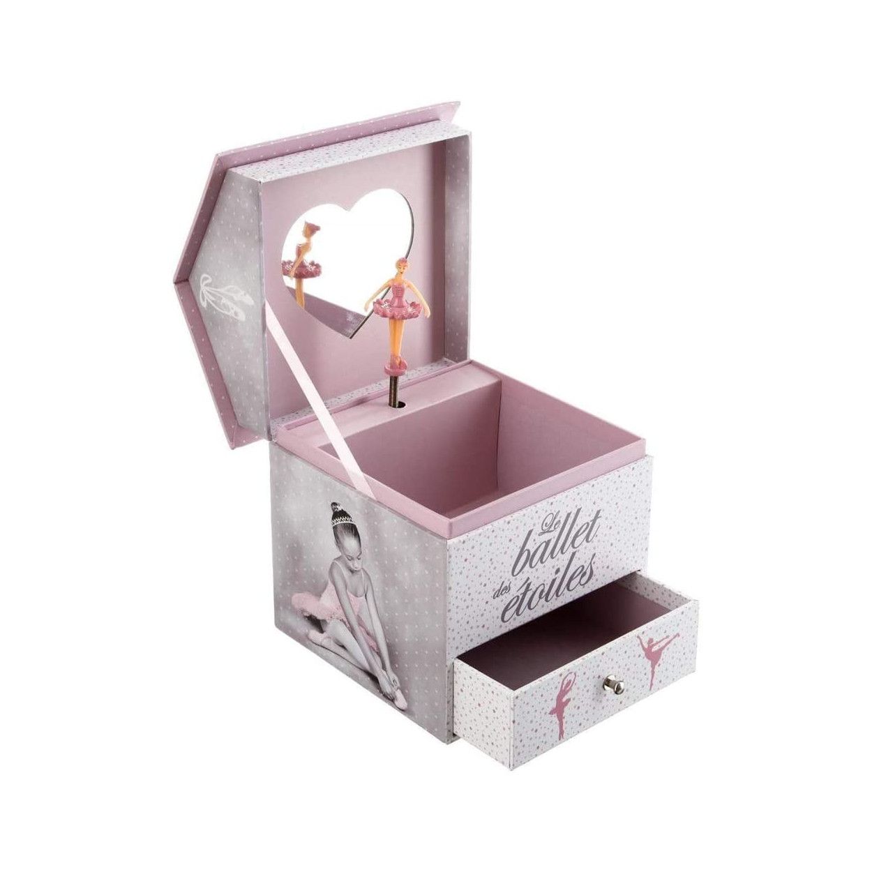 JOYERO MUSICAL INFANTIL BAILARINA FANTASIA 14,3X14,2X16CM
