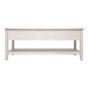 MESA CENTRO CON PATINA BLANCA HENDRY 110X60X45CM