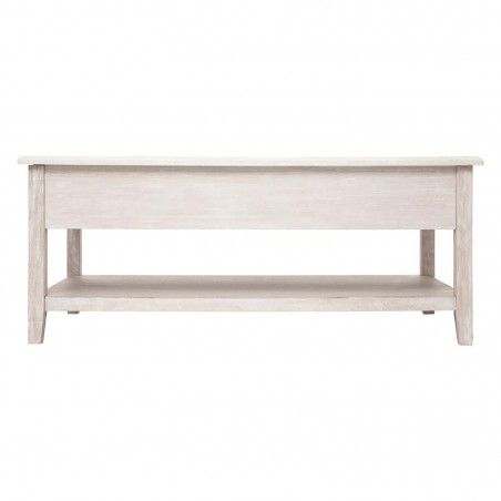 MESA CENTRO CON PATINA BLANCA HENDRY 110X60X45CM