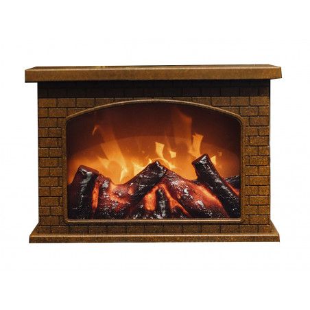 DECORACIÓN NAVIDEÑA DE CHIMENEA CON LUZ CALY
