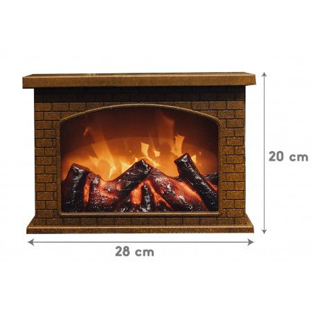 DECORACIÓN NAVIDEÑA DE CHIMENEA CON LUZ CALY