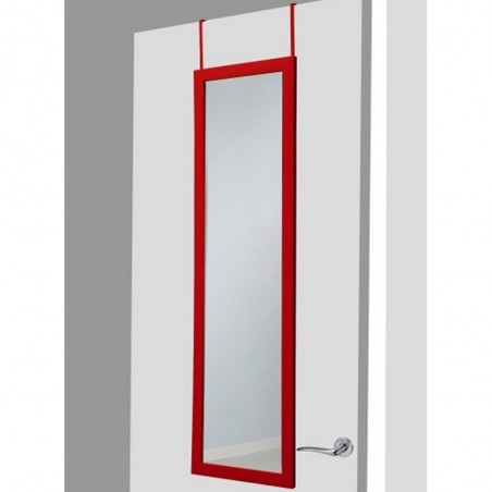 Miroir de porte rouge sans trous 37x128 cm