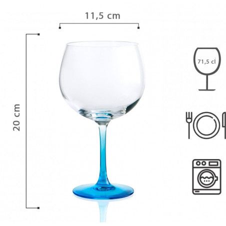 COPA COMBINADOS PIE AZUL SET 6