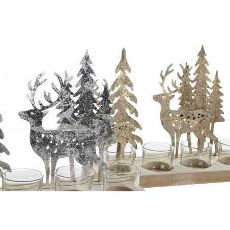 PORTAVELAS NAVIDEÑO DECO 28X10X21