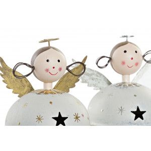 ANGEL CASCABEL ADORNO NAVIDEÑO DE METAL 9X9X13