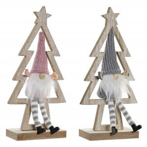 ÁRBOL DE NAVIDAD DECORATIVO MADERA 11X5X22CM