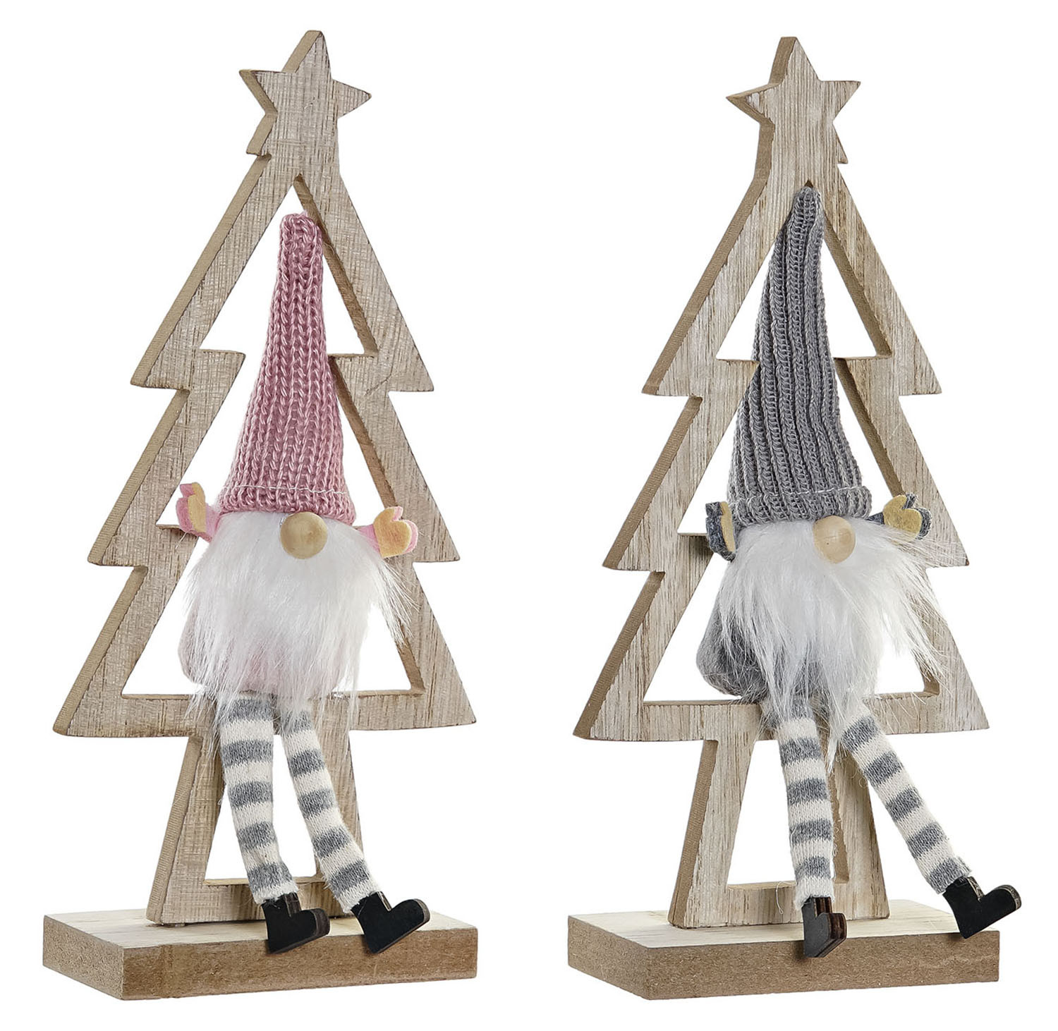ÁRBOL DE NAVIDAD DECORATIVO MADERA 11X5X22CM