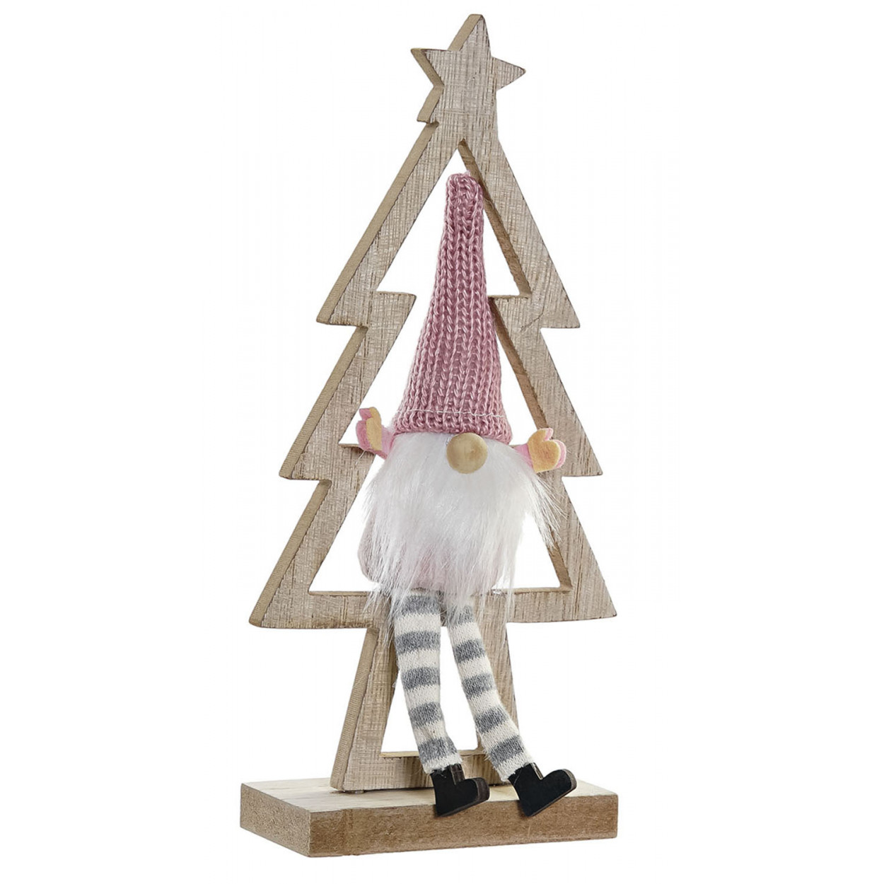 ÁRBOL DE NAVIDAD DECORATIVO MADERA 11X5X22CM