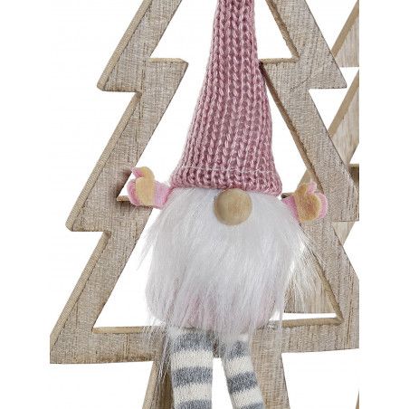 ÁRBOL DE NAVIDAD DECORATIVO MADERA 11X5X22CM