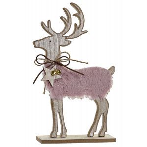 FIGURA DECORACION NAVIDEÑA RENO ESTRELLA 29CM