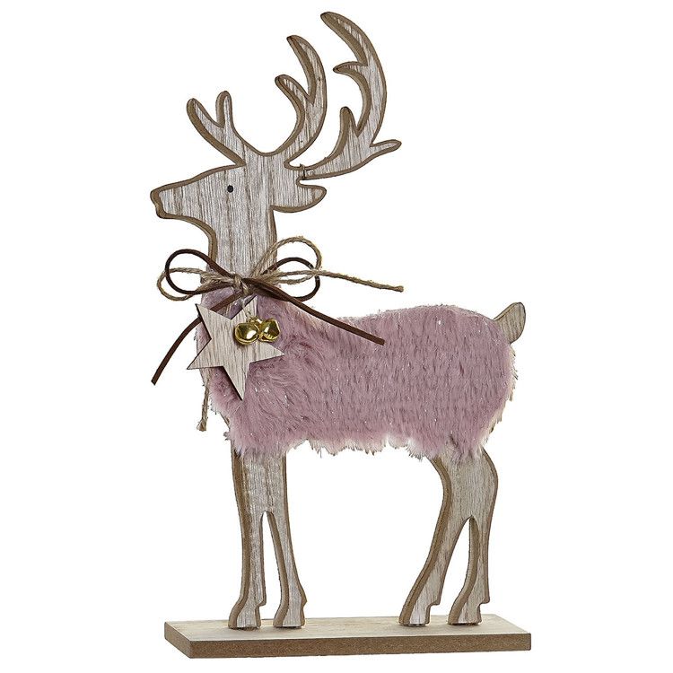 FIGURA DECORACION NAVIDEÑA RENO ESTRELLA 29CM