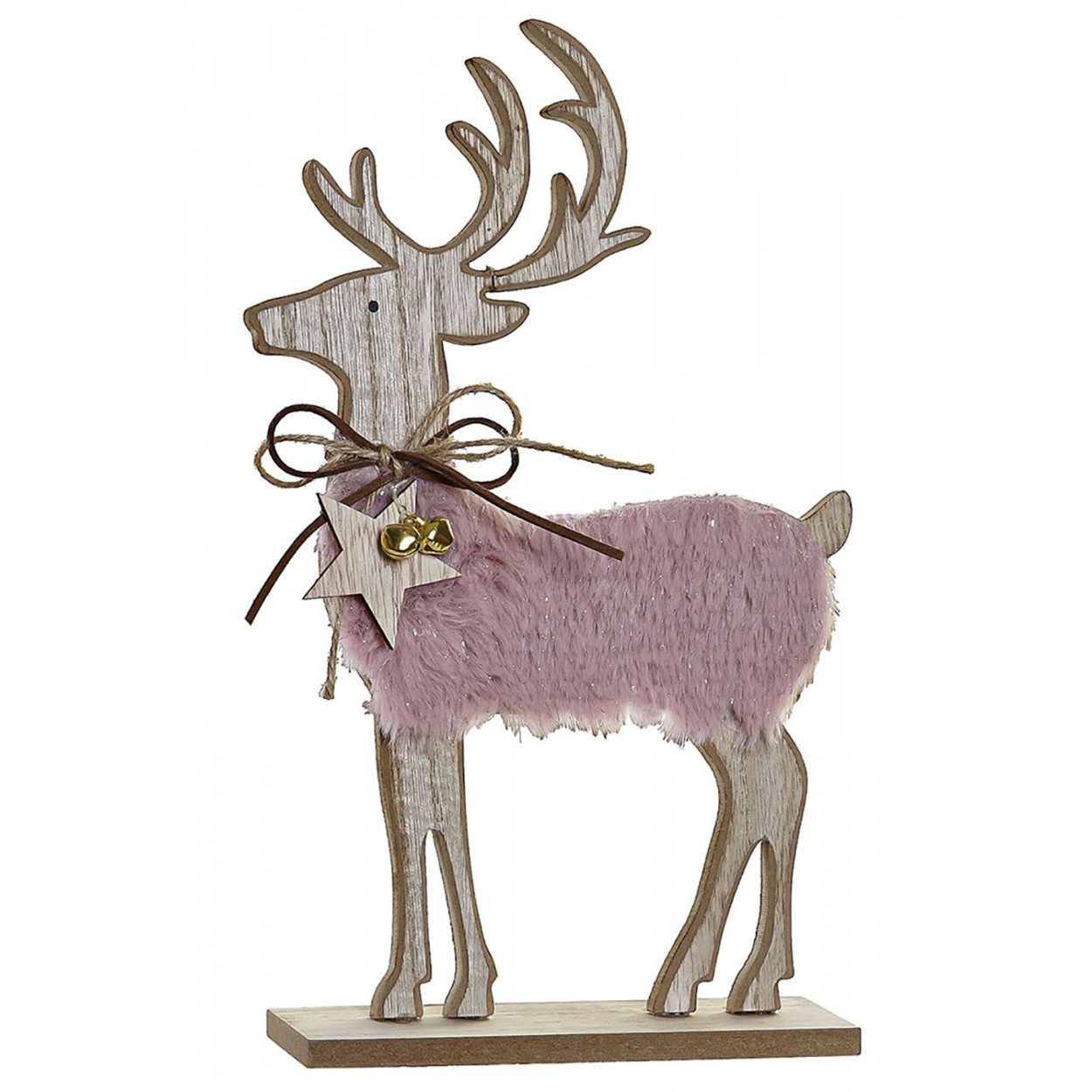 FIGURA DECORACION NAVIDEÑA RENO ESTRELLA 29CM