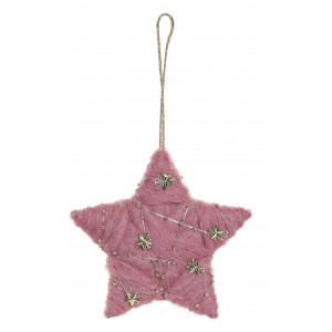 ESTRELLA DECORATIVA NAVIDEÑA LANA 15X2,5X14