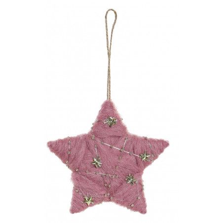 ESTRELLA DECORATIVA NAVIDEÑA LANA 15X2,5X14