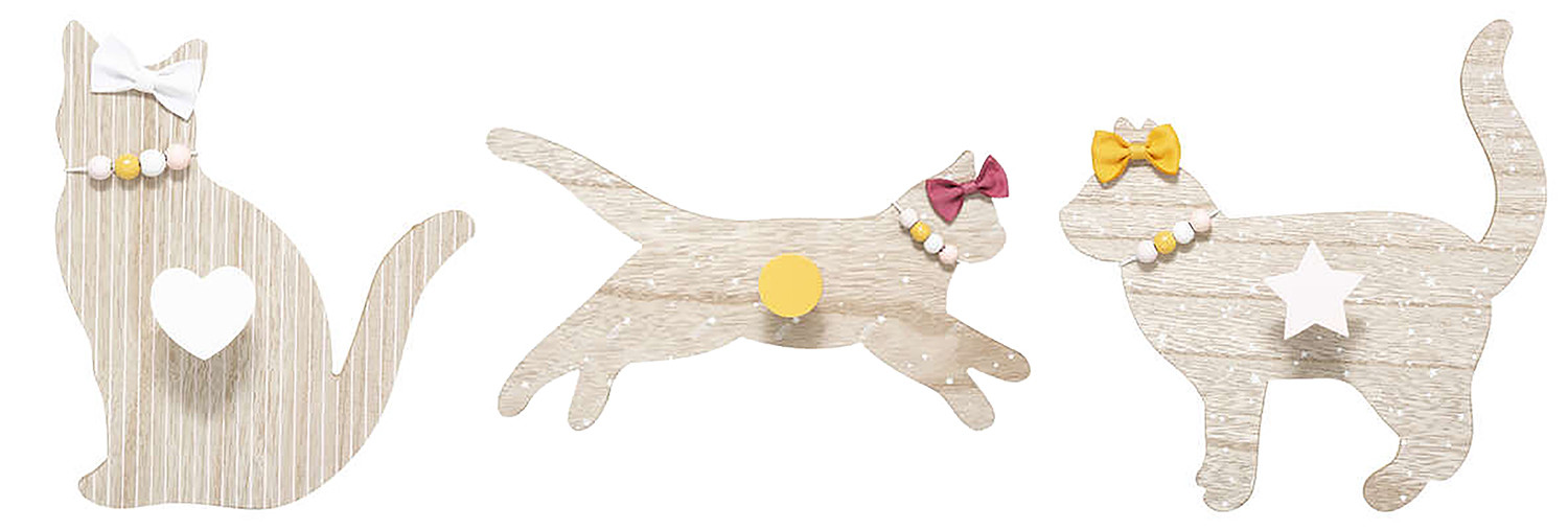 PERCHERO DE PARED INFANTIL PARED CATS