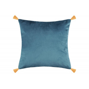 COJÍN AZUL Y DORADO ESTELAR FLECOS ELEGANTE 40X40CM
