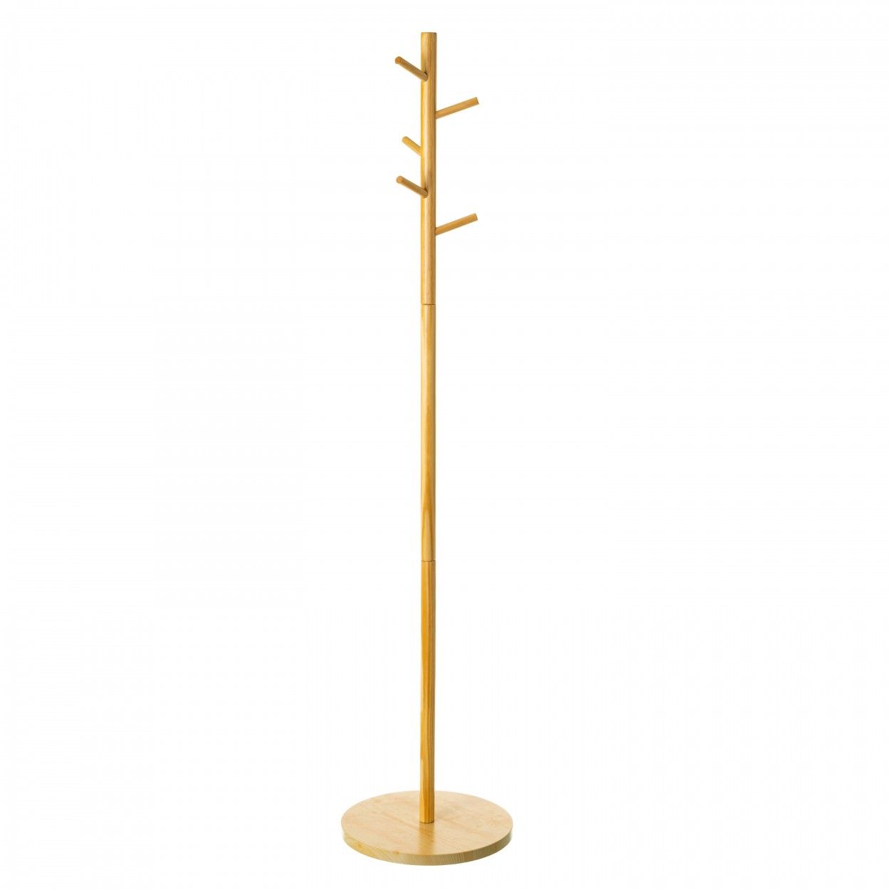 PERCHERO DE PIE MADERA NATURAL 5 BRAZOS