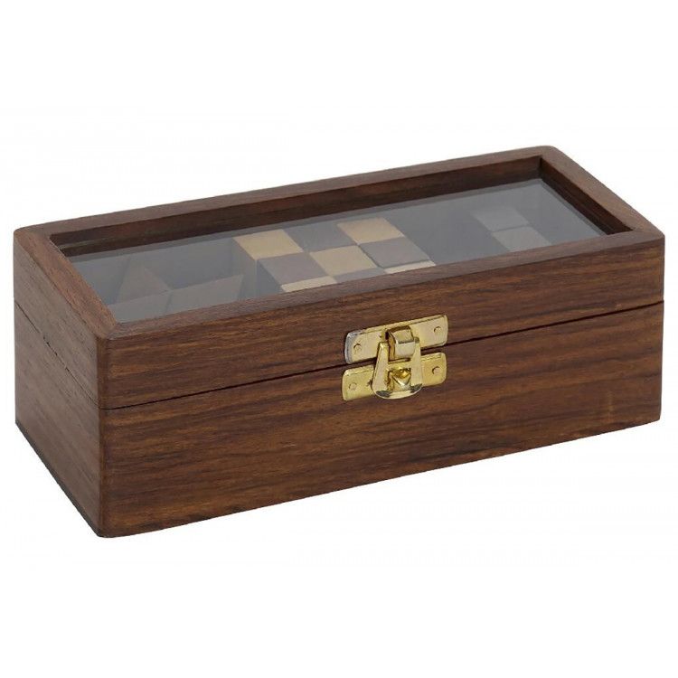 JUEGO ROMPECABEZAS MADERA SHEESHAM 17X7X6,5CM