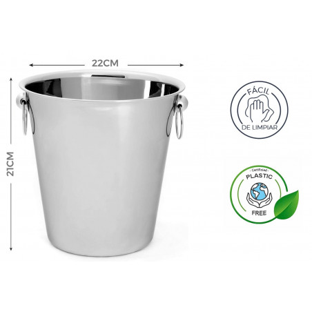 CUBITERA PARA HIELO ACERO INOXIDABLE DELUXE 22CM