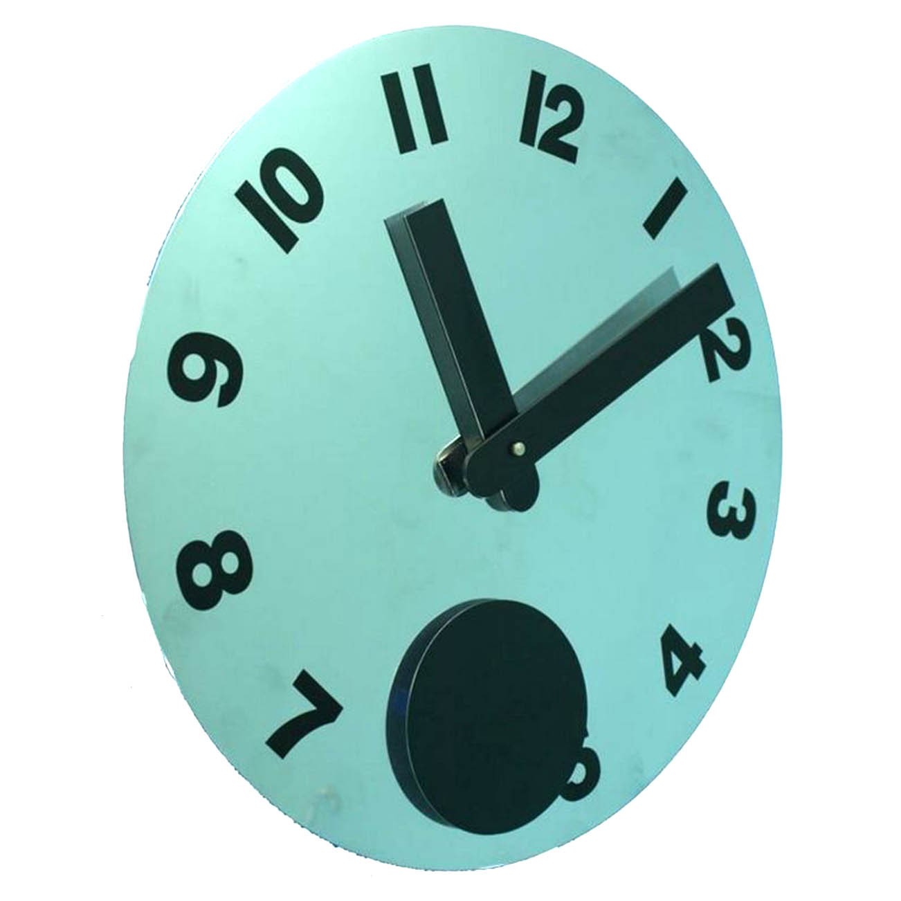 Reloj de pared  plateado pendulo