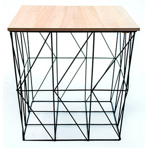 MESA CESTA KUMI NEGRA CUADRADA