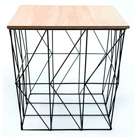 MESA CESTA KUMI NEGRA CUADRADA