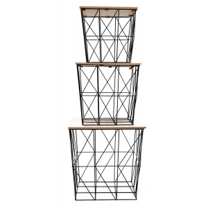 MESA CESTA KUMI NEGRA CUADRADA