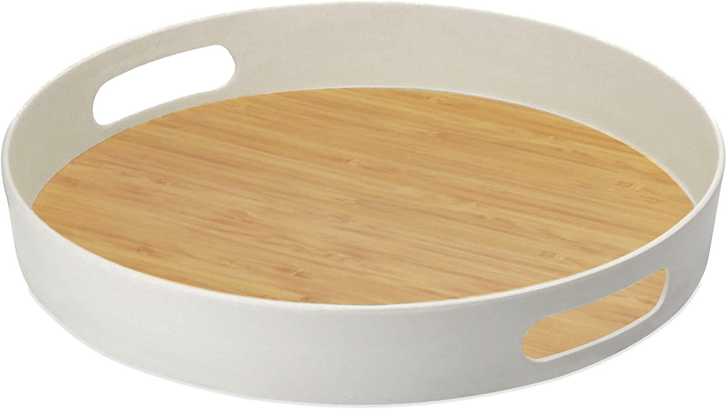 BANDEJA REDONDA DECO MADERA Ø34