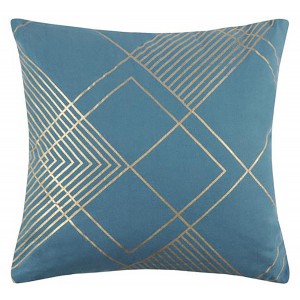 COJÍN AZUL Y DORADO ESTELAR 40X40CM