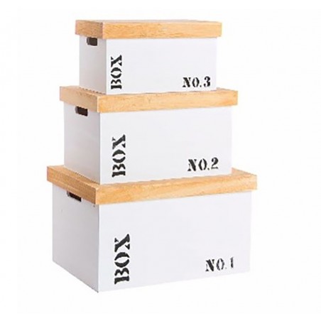 CAJA MADERA SET 3 VINTAGE