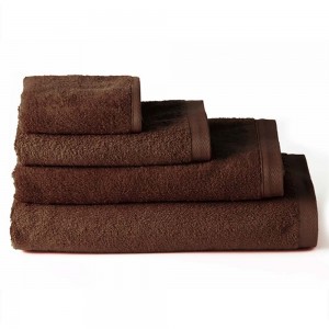 Toalla de baño tocador algodón marrón chocolate (30x50)