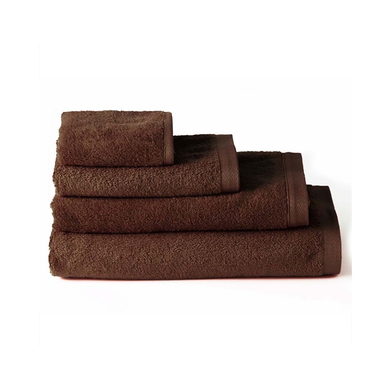 Toalla de baño tocador algodón marrón chocolate (30x50)